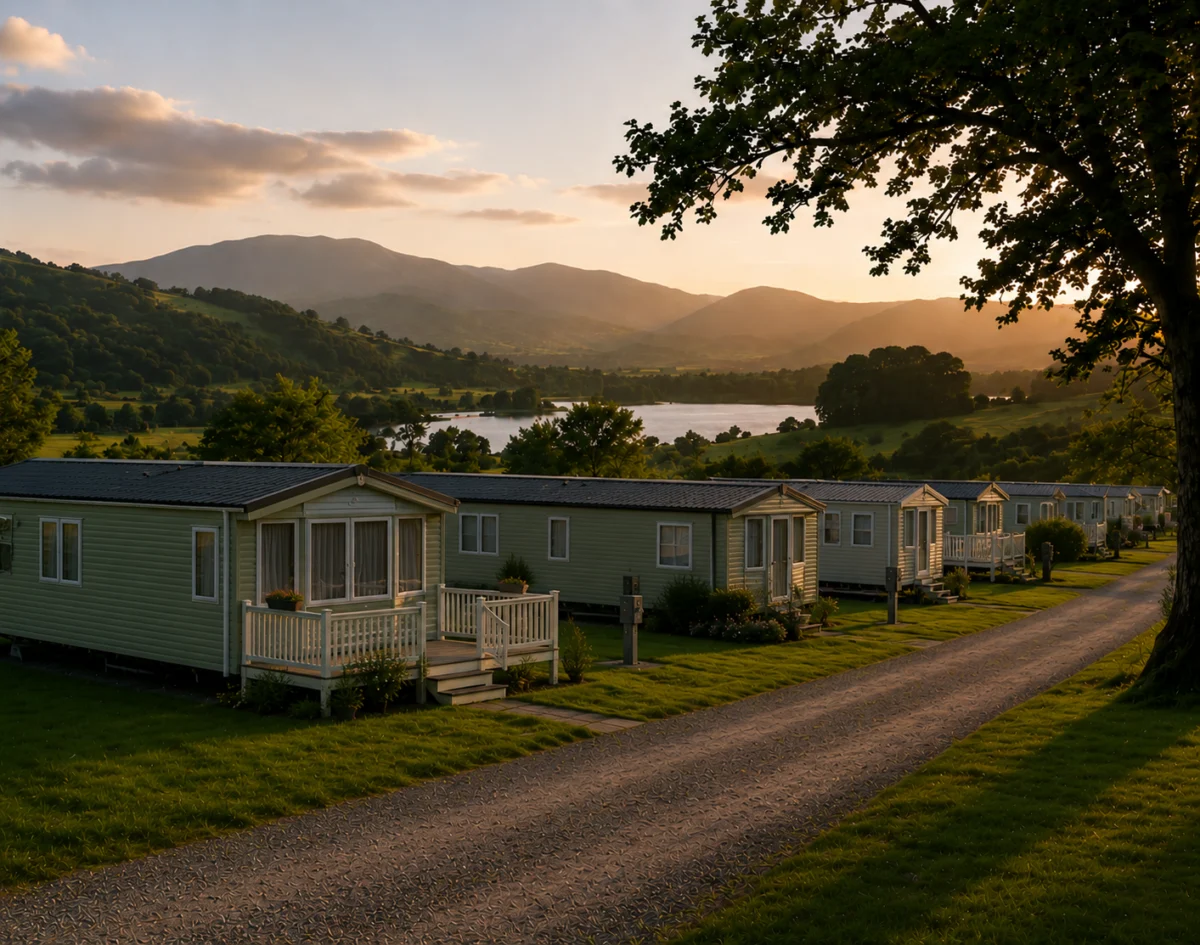 Static caravans at the campsite