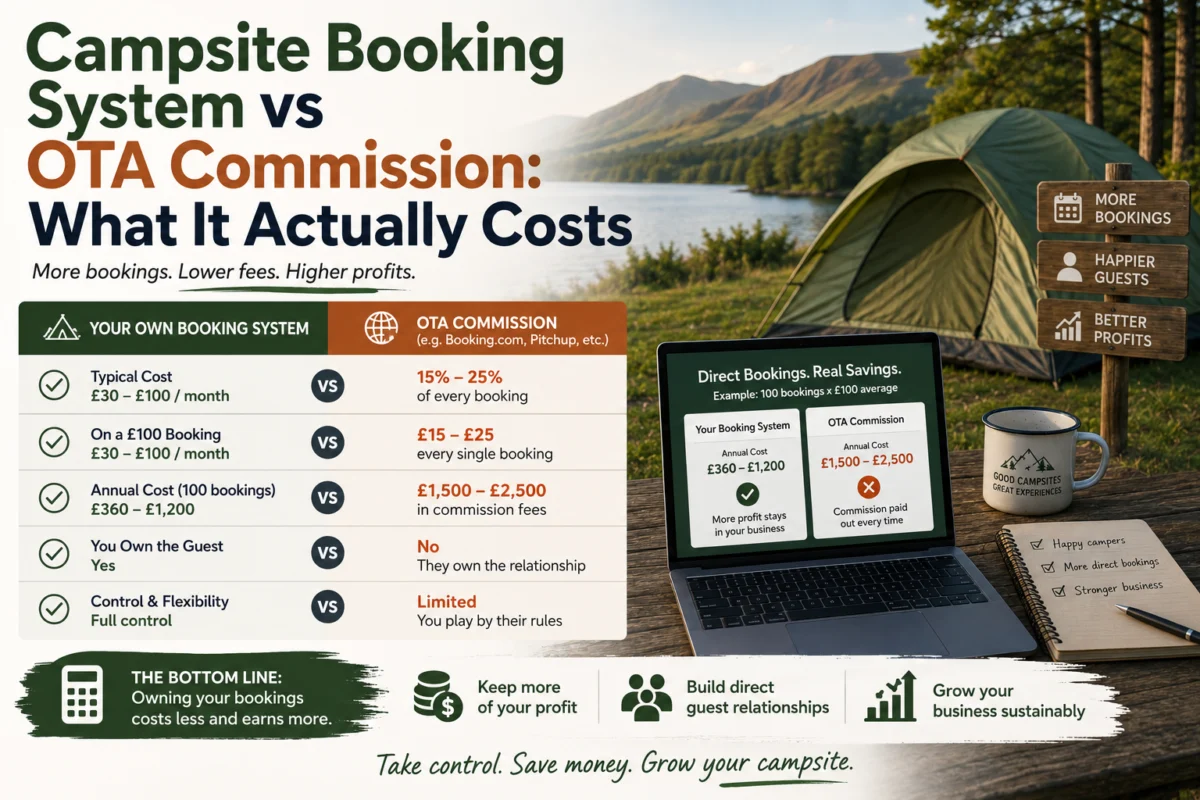 Campsite Booking System vs OTA Commission: What It Actually Costs