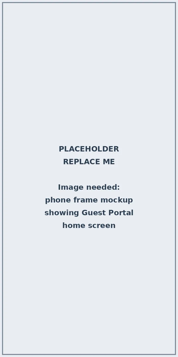 Guest portal hero phone placeholder